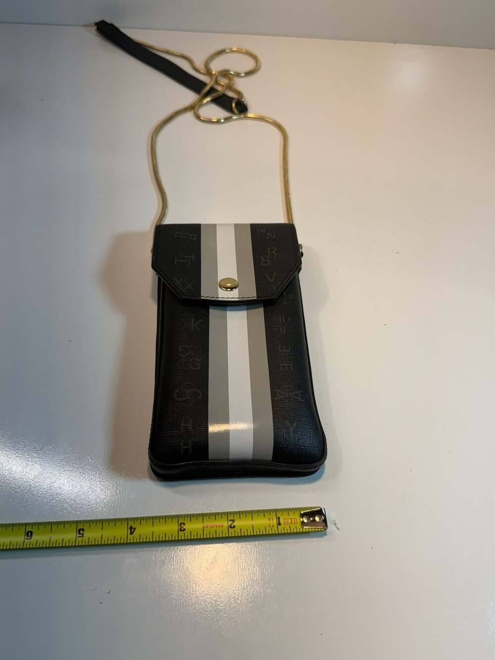 India Hicks Graphicks Black Coated Phone Case Crossbody Bag